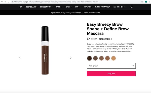 Covergirl review form accessible